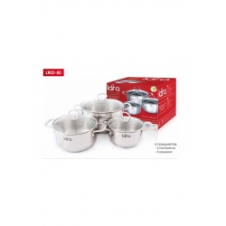 Набор посуды LARA LR02-80 (1,5+2,7+5,2л.) Набор посуды LARA LR02-80 (1,5+2,7+5,2л.)